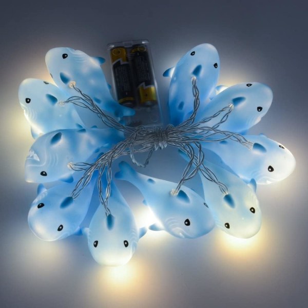 3M 20 LED Hajformade ljusslingor batteridrivna LED-fe drömlampor
