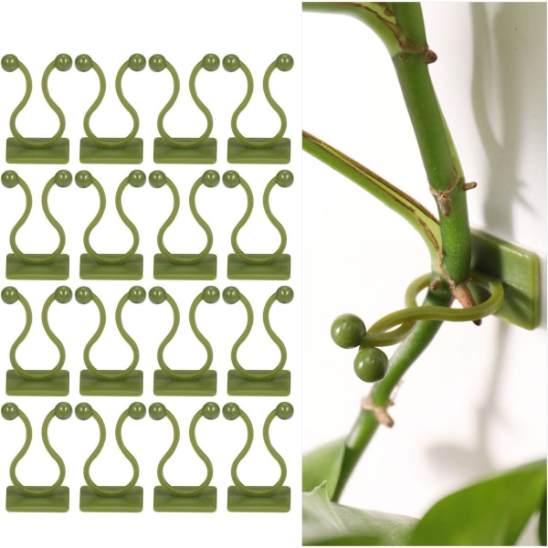 100 st Climbing Plant Support Clips, självhäftande växtklämma