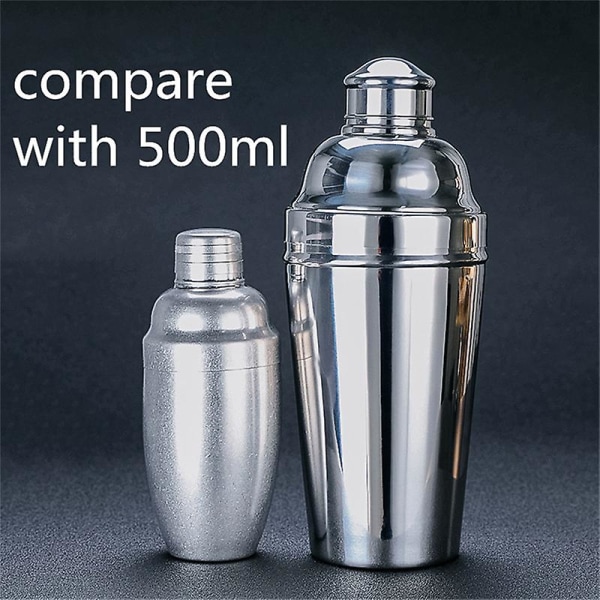 3-delt sæt 1,8 l Oversized rustfrit stål Cocktail Boston Bar Shaker Cocktail Shakers