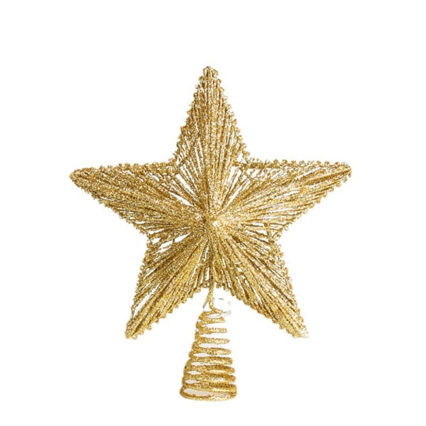 Étoile de l'arbre de Noël Étoile de Bethléem Étoile de fil de fer Étoile d'atmosphère lampe decorative de Noël LED Étoile supérieure de l'arbre
