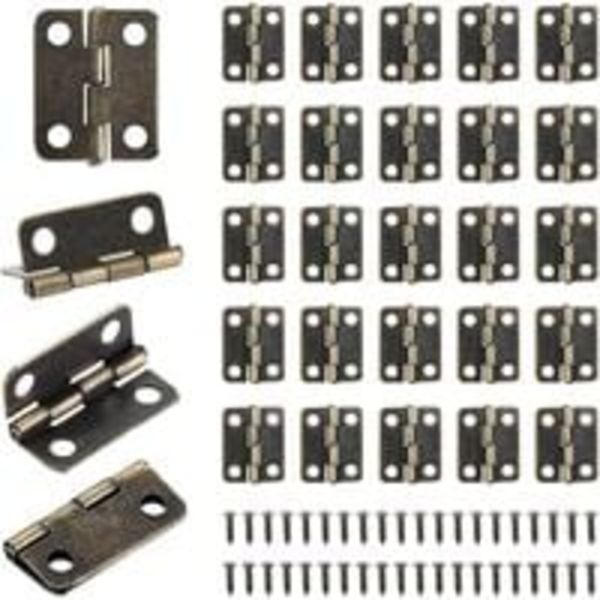 pronssi-50kpl Pienet Mini Saranat 18 x 16 mm Litteä sarana Kaapin Ovi