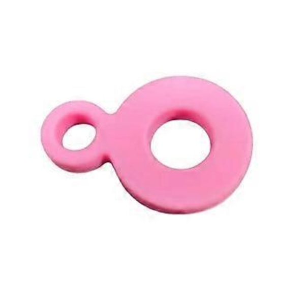 Praktisk klämma för silikon-sugrör Bekväma sugrörshängen Hängande hängen för olika drickmuggar Rosa Pink