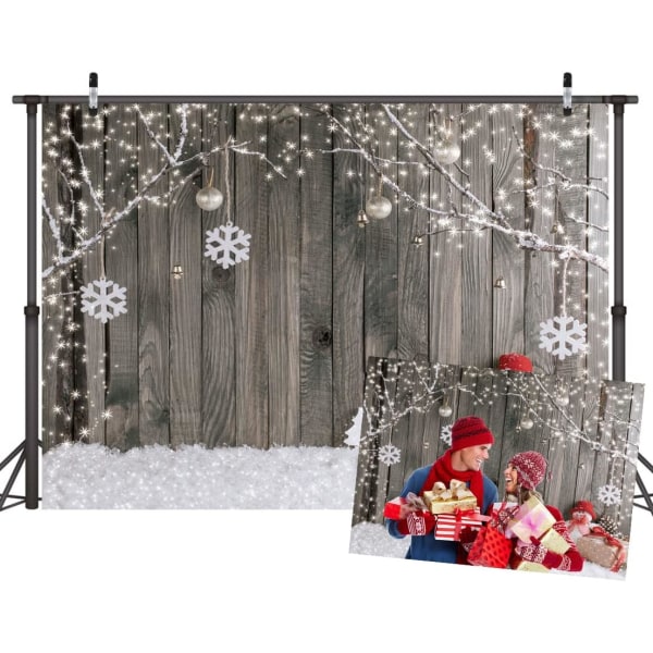 7X5FT Merry Christmas Background Christmas Backdrop Snow Floor Ph