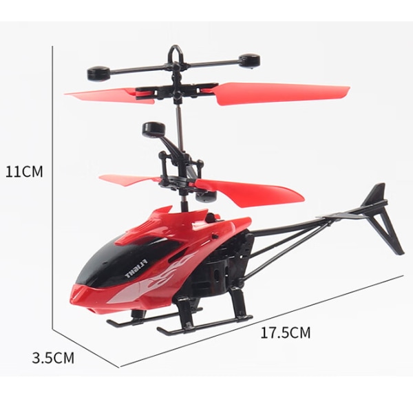 Fjärrkontrollflygplan, upphängd helikopter, falltålig, laddningsbar lampa, flygplansleksaker