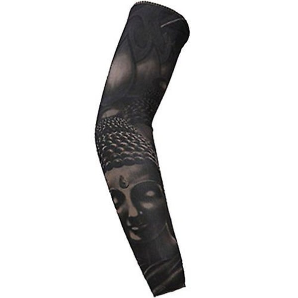 Tillfällig Fake Slip On Tattoo Arm Sleeve Cykling Basket Solblock Sleevelet för män och kvinnor Unisex mörkt set
