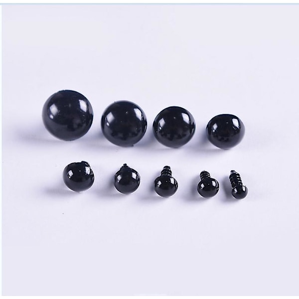 100 stk brune plast sikkerhetsøyne DIY sytilbehør for dukkebjørn utstoppede dyr Teddy Puppet Making 9MM