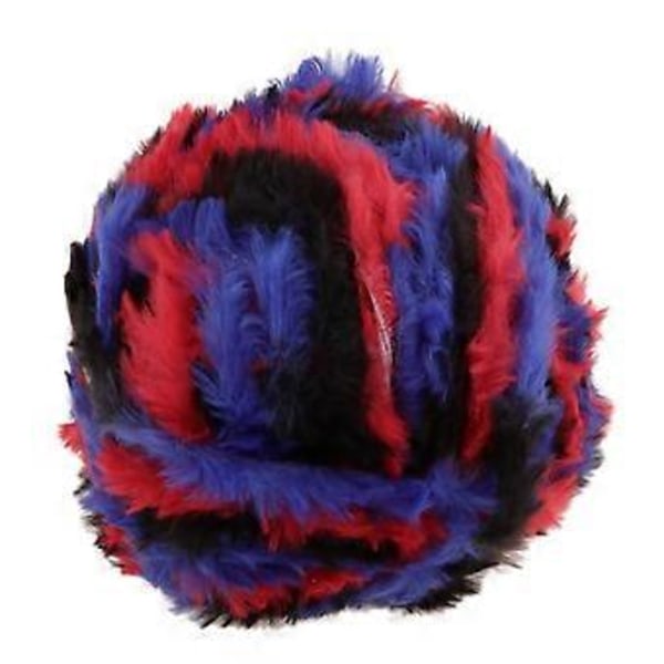 DIY Polyester Chunky til Strikning Roving Hækling 32 Meter/Nøgle Rød Sort Red Black
