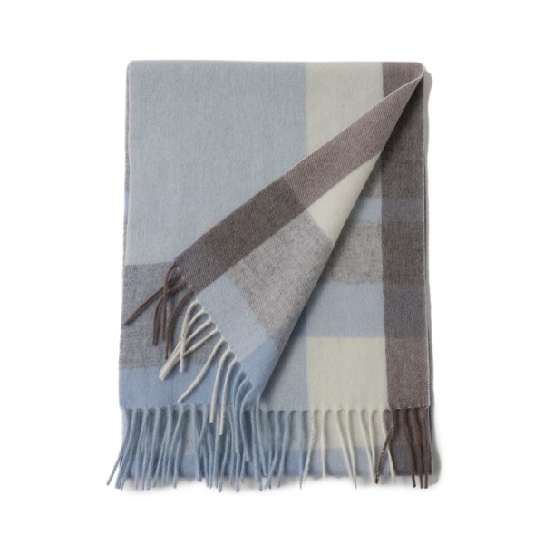 Pure wool scarf for women, plaid cashmere winter scarf, warm and