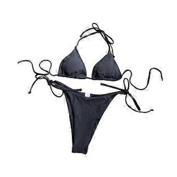 Dame Bikini Sæt Badedragt til Klub Vandaktiviteter Ferie Spa (Sort M) Black M