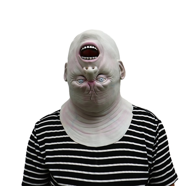 Halloween skräck utomjording huvud utomjording gammal man huvudbonad hemligt rum