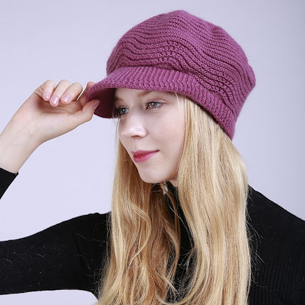 Strikhue uldhue model foret fleece efterår vinterhue