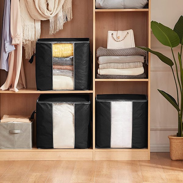 Grå Pakke med 1 Klesoppbevaringspose 35L, Foldbar Underbeds Oppbevaring