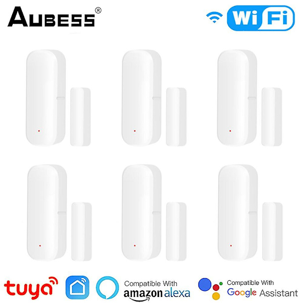 Tuya Smart Wifi dörrsensor Dörröppning / Stängd detektor Hemlarm Säkerhet
