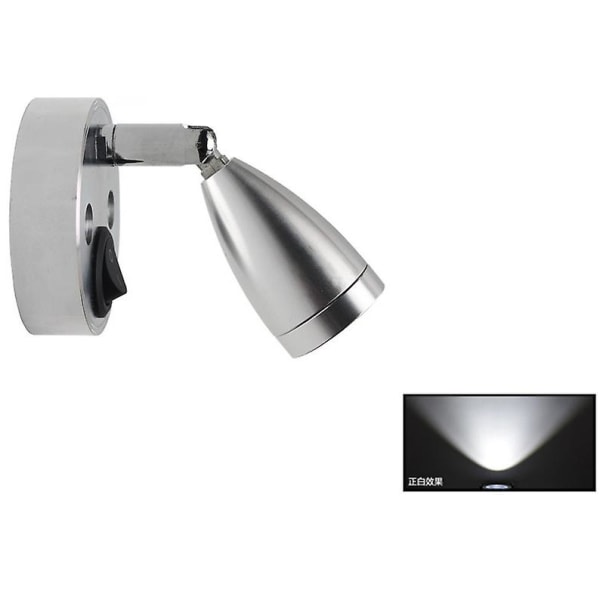 2 stk. 12V LED RV-læselampe, 3W RV-læselampe RV-spotlight væglampe til RV-interiør