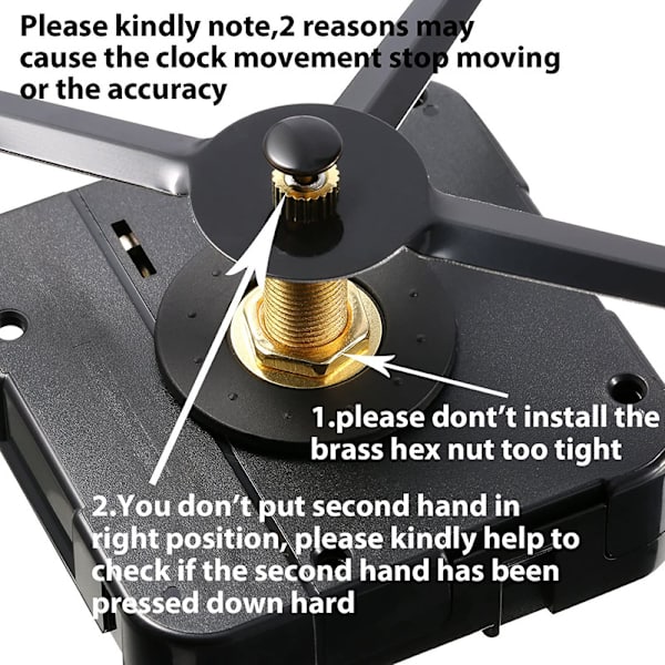 1 Set Batteridriven Klockrörelse Mekanism Ersättning DIY S