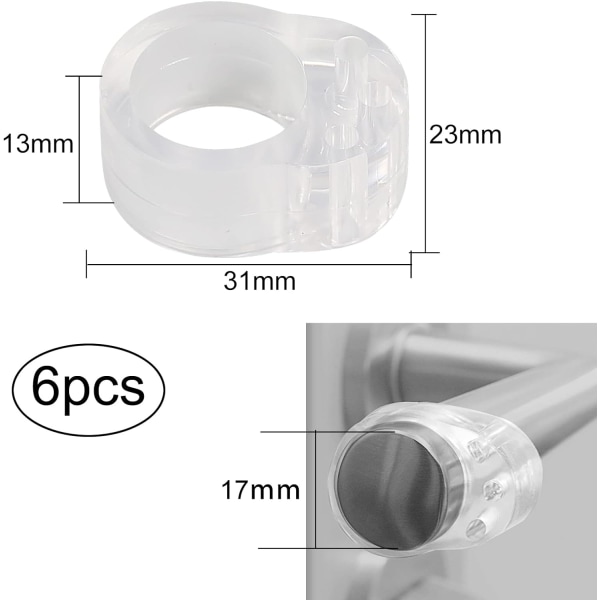 6 stk. PVC dørstopper dørhåndtak stopper dørhåndtak sett Cle