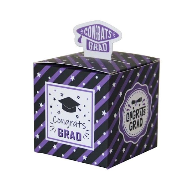 50 stk. Godteribokser for Graduation, Søtsaker, Gaveesker, Graduation Party Favors, Treats Boxes Purple