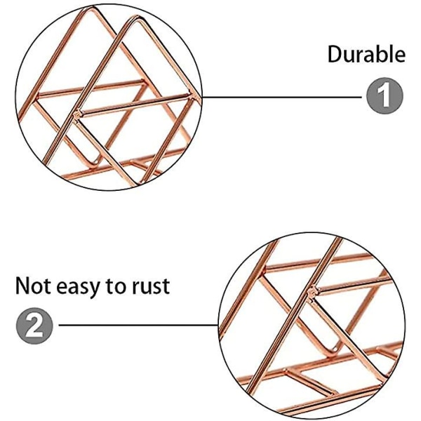 2stk servietholder trekant papirstativ Lodret jernvævsopbevaringsstativ til køkken kaffehus Hotelbord