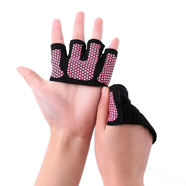 Sport Halvfingerhandskar Sport Fingerlösa Handskar Sport Yoga Handskar Fyra Fingrar Handskar Anti Slip Handskar (storlek l)