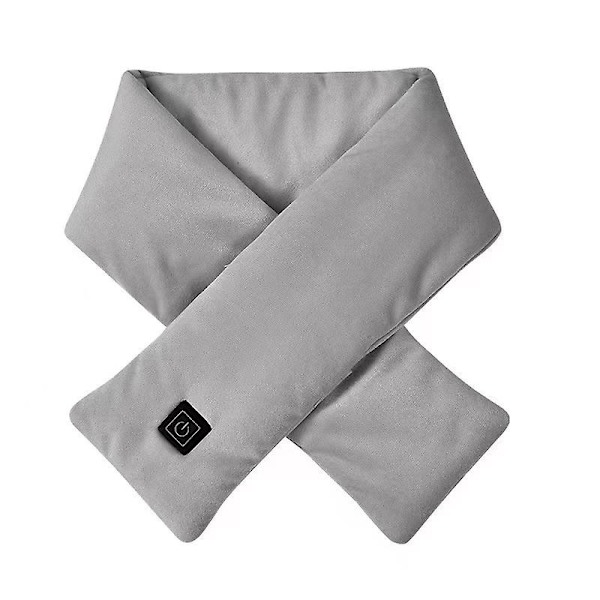 Oppvarmet skjerf, justerbart oppvarmet skjerf Usb oppvarmede skjerf, varmt og varmt kompresjonsbelte（Vibrasjonsgrå）