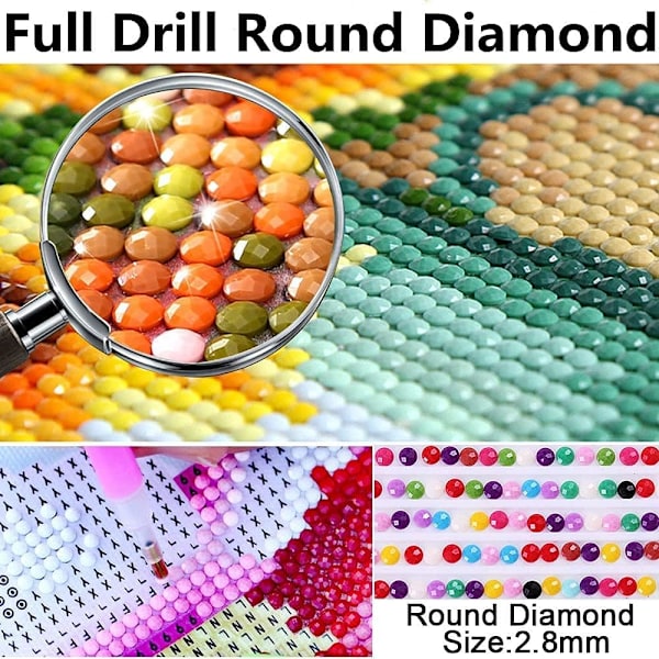 Animals Diamond Painting Kits, Diamond Art for Adults, Diamond Dots Gem Art for Aesthetic Preppy Room Decor (Animals 12\" x 16\")