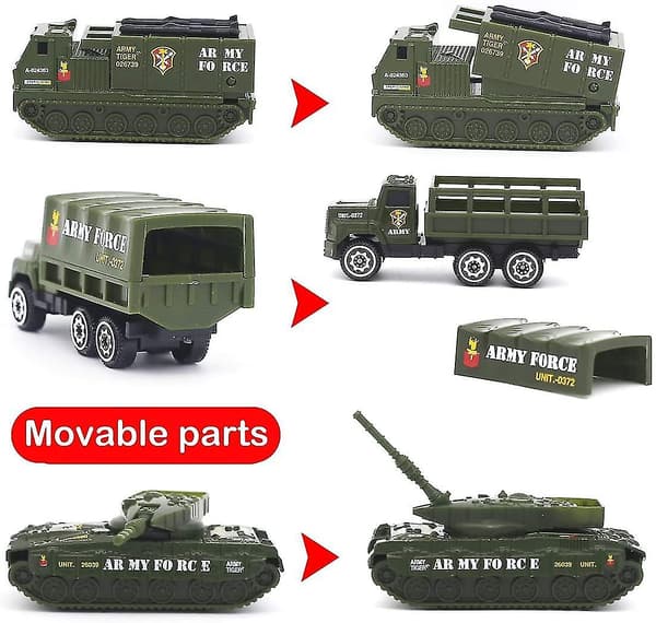 Sotilasajoneuvot Mini-taskukoko, 6 kpl