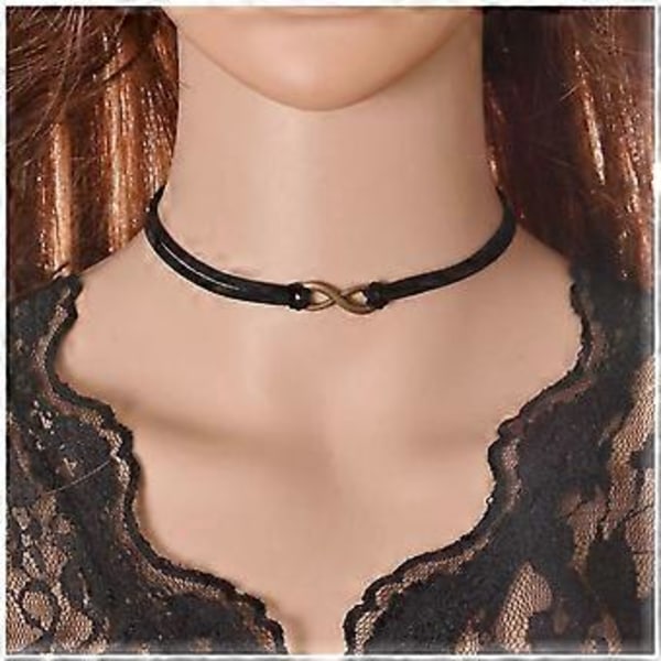 Choker Halskæde Guld Cirkel Halskæde Smykker til Kvinder og Piger Charm