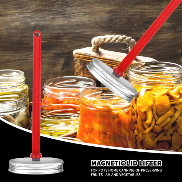4-delars konserveringskit - 2-delars magnetisk locklyftare konserveringslocklyftare kit, magnetisk burklocklyftare (7 tum) 2-delars konserverings