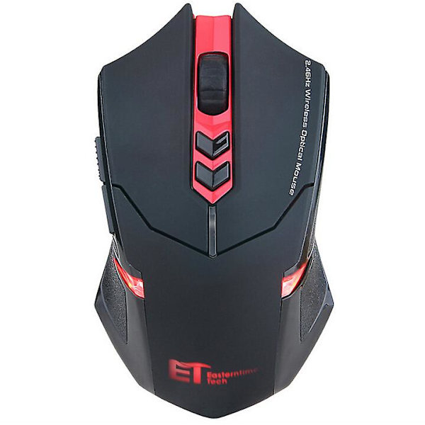 Trådløs Gaming Mus, 7 Knappers Bluetooth Mus Med Lydløs, Femte Gear Cpi Justering Til Bærbar Android Windows（rød）