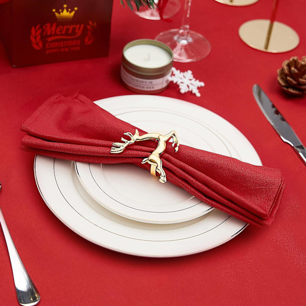 Guld Servettringar Set Om 12 - Ren Servettringhållare För Familjemiddagar, Bröllop, Utomhusfest, Babyshower, Middagsbjudning（Guld）