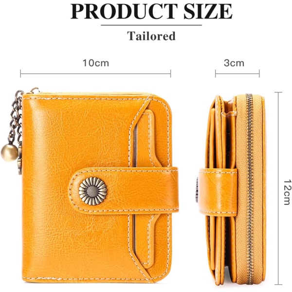 Naisten lompakko Nahkainen kolikkokukkaro lyhyt rahalaukku Naisten RFID Bloc