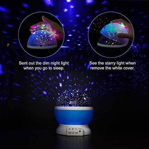 Fantastisk stjernehimmel lys-farverig nattelys LED-