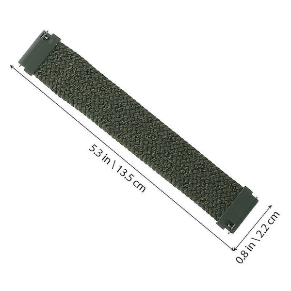1 st flätad nylon klockarmband Integrerat watch Elastiskt armbandsur