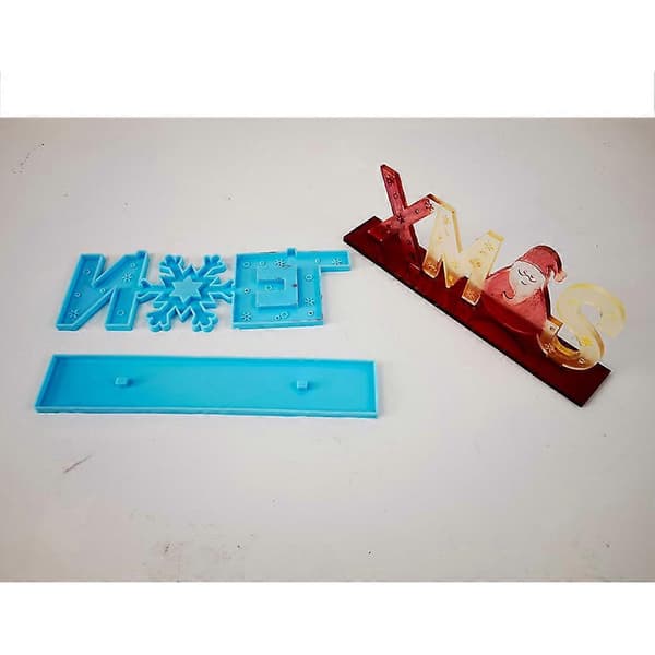 1 Sæt Julepynt Epoxy Resin Form DIY Juledekorationer Silikoneform A