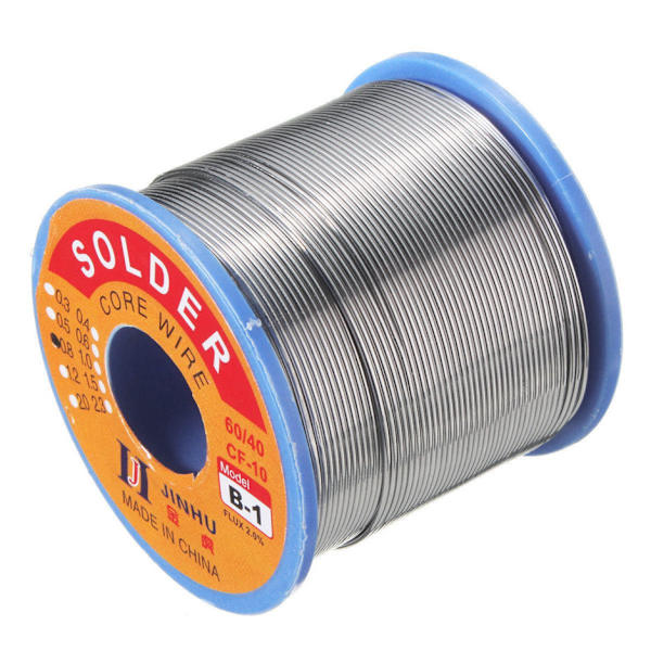 Loddetråd med tin, bly og flusmiddel, 1 mm diameter, spole