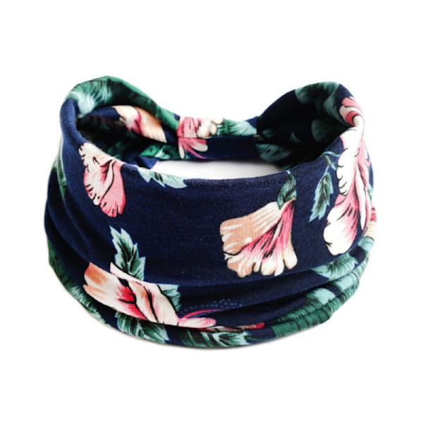 Pakke med 4 kvinners hårbånd Boho Floal Style Criss Cross Hodebånd Hodebånd Blomster Hodeplagg Yoga Hårbånd Stretch for kvinner(A)