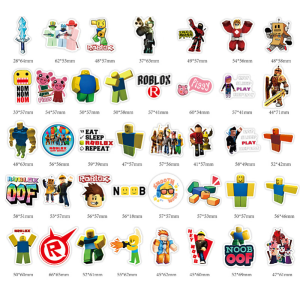 150 Roblox-klistermärken Cartoon Robles Game Graffiti-klistermärken