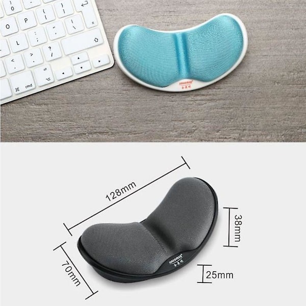 Memory Foam Musehvilepude Tastatur Håndledsstøttepude Anti-slip Musemåtte Support Håndledsstøtte（Sort）