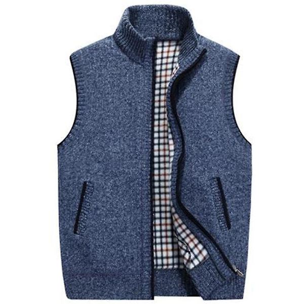 Kavajställ Krage Cardigan Väst Blå 2xl
