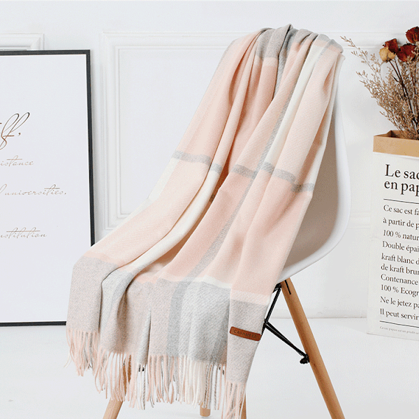 Cashmere lång sjal i matchande färg för kvinnor höst och vinter