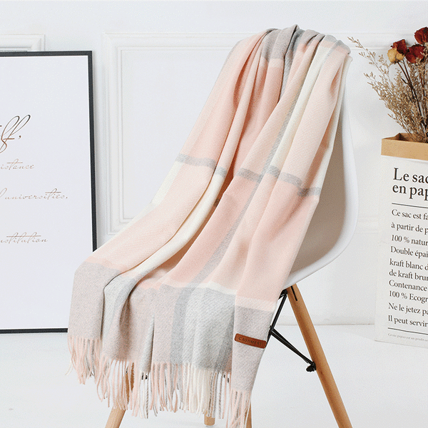 Cashmere lang sjal i matchende farve til kvinder efterår og vinter
