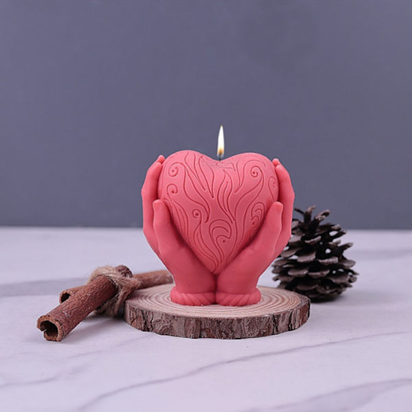 1-pack DIY - Hand Holding Love Candle Silikonform