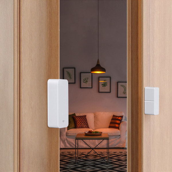 Trådlös WiFi Smart Fönster Dörrsensor, Lågenergi Hemlarm Rem