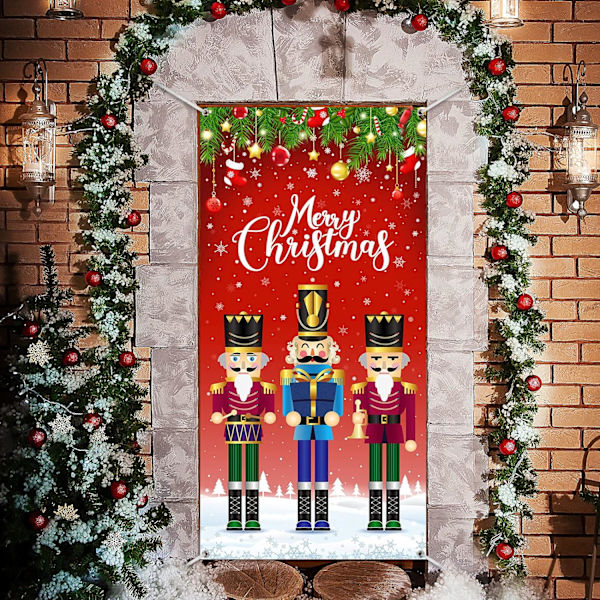 God Jul Dörrömslag Julduk Snöflinga Nötknäppare B