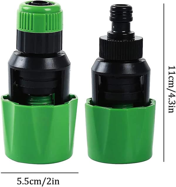 Universal kranadapter, 2 stk krantilkobling, justerbar plast