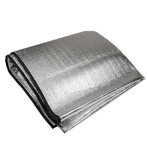Aluminiums Picnic Matte Teppe Vanntett Foldbar Dobbeltsidig Folie Sovematte For Camping (200 X 150 Cm)