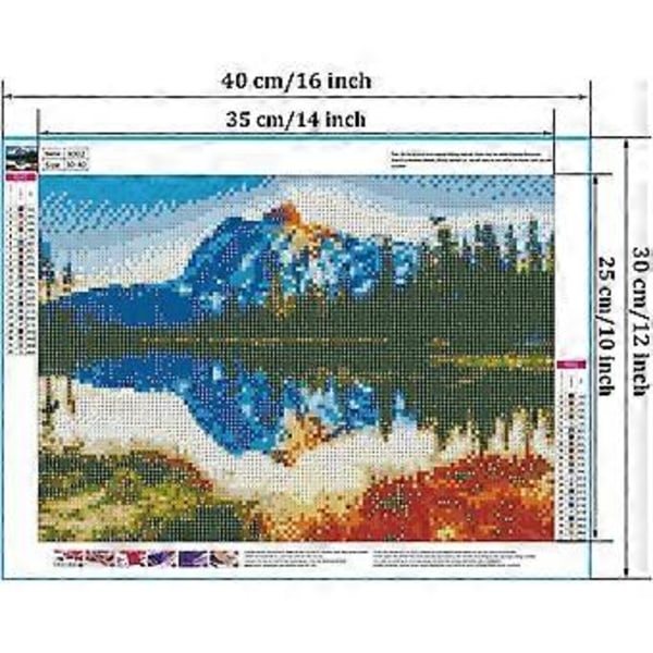 Dww-DIY 5D (40x30cm) Lumipeitteinen timanttimaalaus, täysi ristipisto kirjonta, timanttimaalaussarjat, strassikirjonta, timanttitaide aikuisille sisustamiseen
