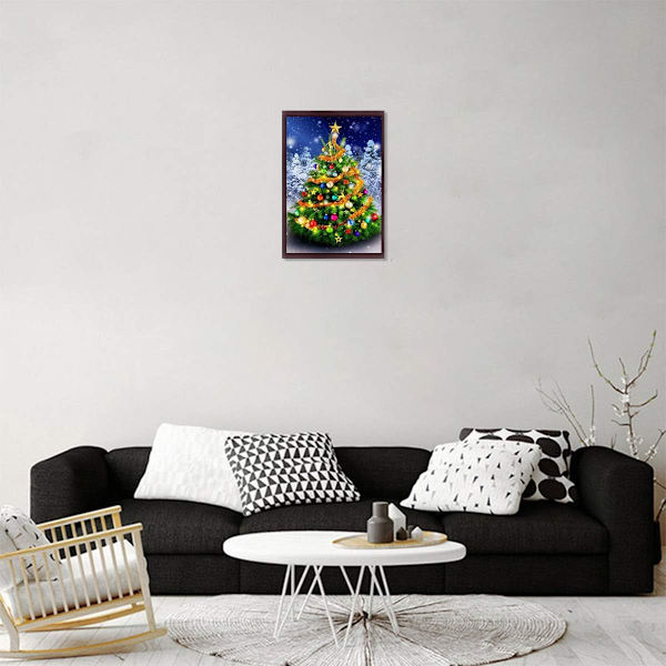 DIY 5D joulutimanttimaalaussarjat, täysi pora joulukuusi