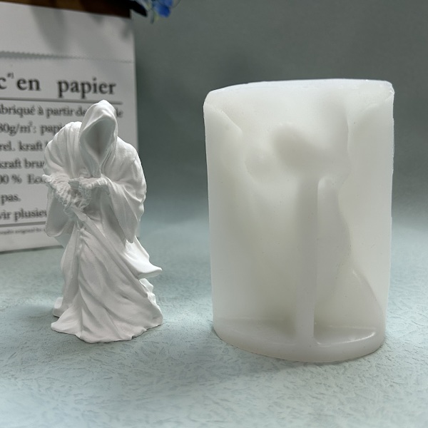 Silikon stearinlysform, 3D kube mystisk kriger stearinlys produksjon