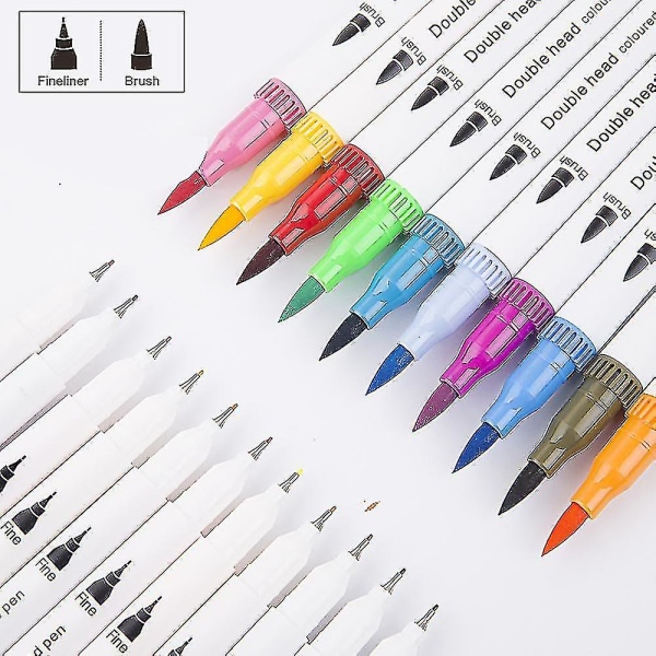 Ssdlv Acrylic Pen Marker Pennor, 48-färgs permanenta vattentäta tuschpennor för att måla stenar, Gör-det-själv fotoalbum, Plast Akrylpennor